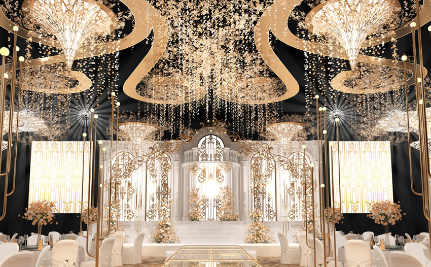 嘉善花木兰喜事汇金色大厅效果展示